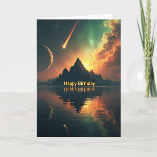 Carte d'anniversaire Sérénité et Reflet (Devant)