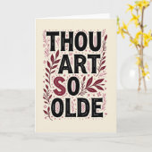 Carte d'anniversaire sérif vintage (Fleur jaune)