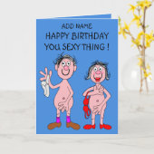 Carte d'anniversaire sexy (Fleur jaune)