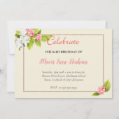 Carte d'anniversaire Shabby Chic Photo (Dos)