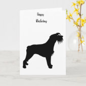Carte d'anniversaire Shadow Schnauzer (Fleur jaune)