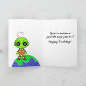 Carte d'anniversaire shakespearienne avec un alien (Intérieur)
