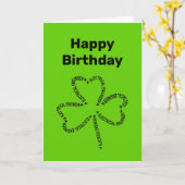 Carte d'anniversaire Shamrock Texte Ingénieur Élec (Fleur jaune)