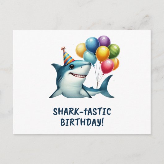 Carte d'anniversaire Shark-tastic (Devant)