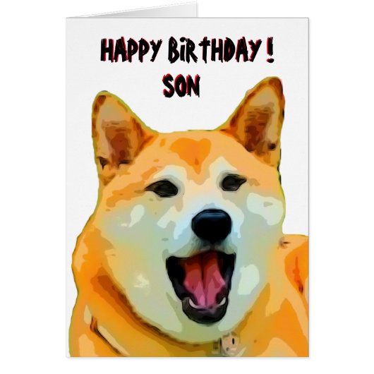Carte d'anniversaire Shiba Inu (Devant)