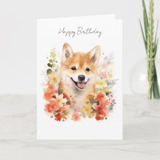 Carte d'anniversaire Shiba Inu Chien #1