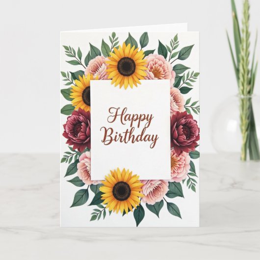 Carte d'anniversaire Shimmer Script (Devant)