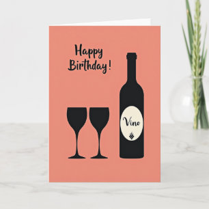 Carte d'anniversaire silhouette de pêche
