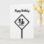 Carte d'anniversaire silhouette moderne (Fleur jaune)