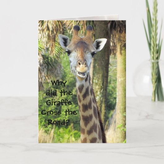 Carte d'anniversaire Silly Giraffe (Pour les enfan (Devant)