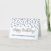 Carte d'anniversaire Silver Blue Confetti (Devant)
