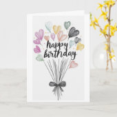Carte d'anniversaire simple (Fleur jaune)