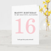 carte d'anniversaire simple 16 ans. (Fleur jaune)