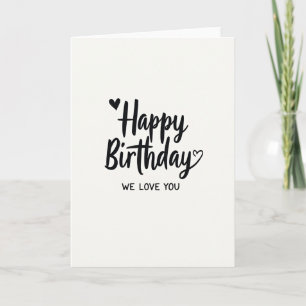 Carte d'anniversaire simple avec amour