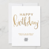 Carte d'anniversaire simple avec logo et paillette (Devant)