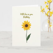 Carte d'anniversaire Simple Bloom (Fleur jaune)