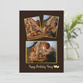 Carte d'anniversaire simple Collage photo (Debout devant)