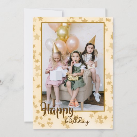 Carte d'anniversaire simple et heureuse (Devant)