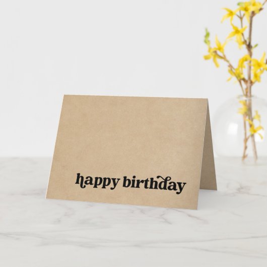 Carte d'anniversaire simple et heureuse pour tout  (Fleur jaune)