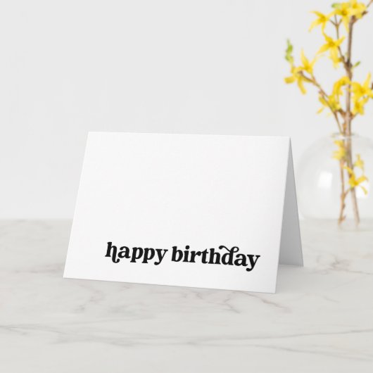 Carte d'anniversaire simple et heureuse pour tout  (Fleur jaune)