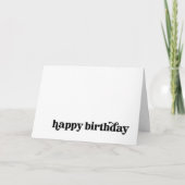 Carte d'anniversaire simple et heureuse pour tout  (Devant)