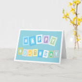 Carte d'anniversaire simple et moderne, lumineuse  (Fleur jaune)