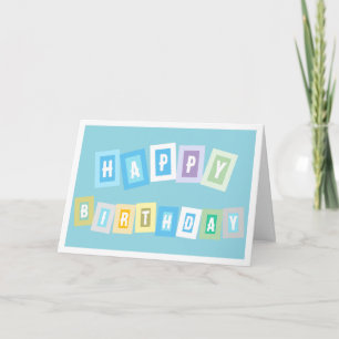 Carte d'anniversaire simple et moderne, lumineuse