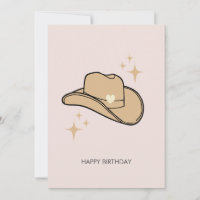 Carte d'anniversaire simple et moderne Rodeo Cowgi