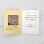 Carte d'anniversaire simple, florale, Mariage (Intérieur)