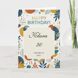 Carte d'anniversaire Simple Moderne
