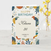 Carte d'anniversaire Simple Moderne (Fleur jaune)