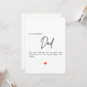 Carte d'anniversaire simple pour papa (Devant/Arrière en situation)