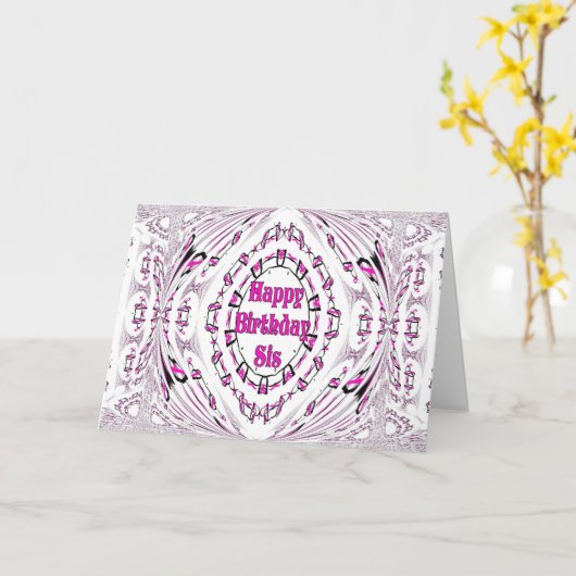 Carte d'anniversaire Sis (Fleur jaune)