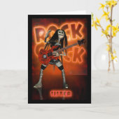 Carte d'anniversaire Sister Rock Chick Mooney (Fleur jaune)