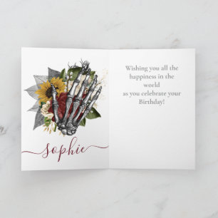 Carte d'anniversaire Skboard Red Skull Grandgirl