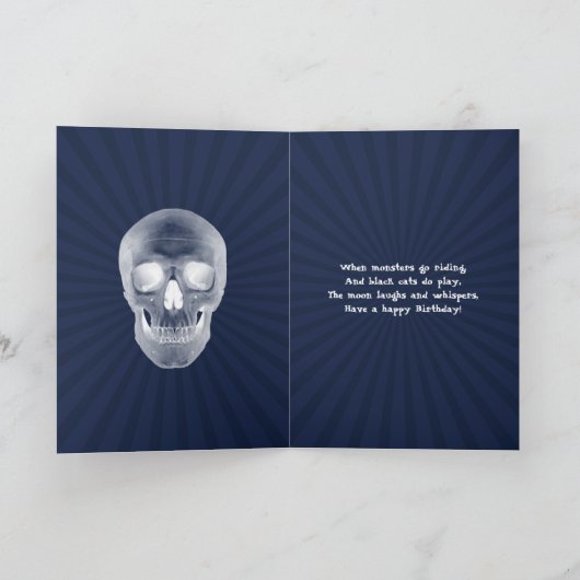 Carte d'anniversaire Skeleton (Intérieur)