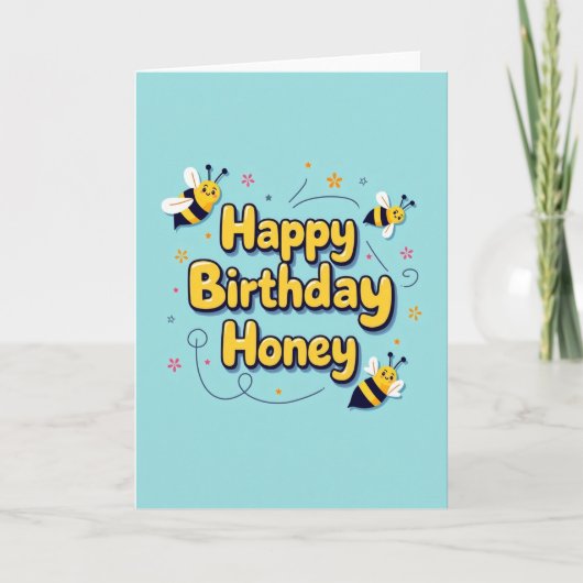 Carte d'anniversaire Sky Blue Honey (Devant)
