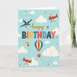Carte d'anniversaire Sky Flight