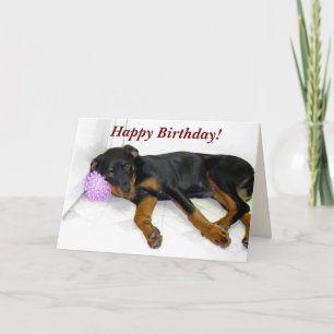 Carte d'anniversaire Sleepy Heidi et Ball
