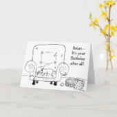 Carte d'anniversaire Sleepy Jack Russell (Fleur jaune)