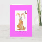 Carte d'anniversaire Smart Bunny (Dos)