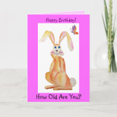 Carte d'anniversaire Smart Bunny (Devant)