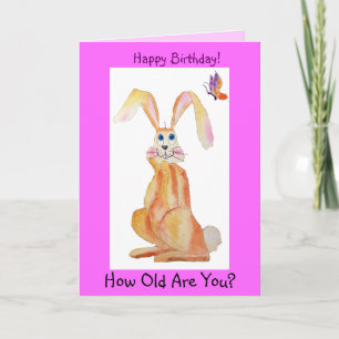 Carte d'anniversaire Smart Bunny