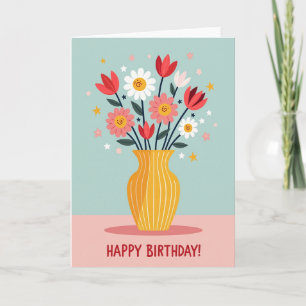 Carte d'anniversaire Smiling Blooms