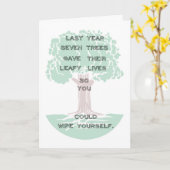 Carte d'anniversaire Snarky Green Tree (Fleur jaune)