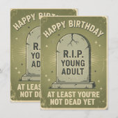 Carte d'anniversaire Snarky pour une personne âgée (Devant / Derrière)