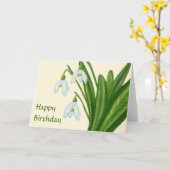 Carte d'anniversaire Snowdrops (Fleur jaune)