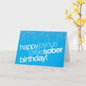Carte d'anniversaire Sobriety personnalisable (Fleur jaune)