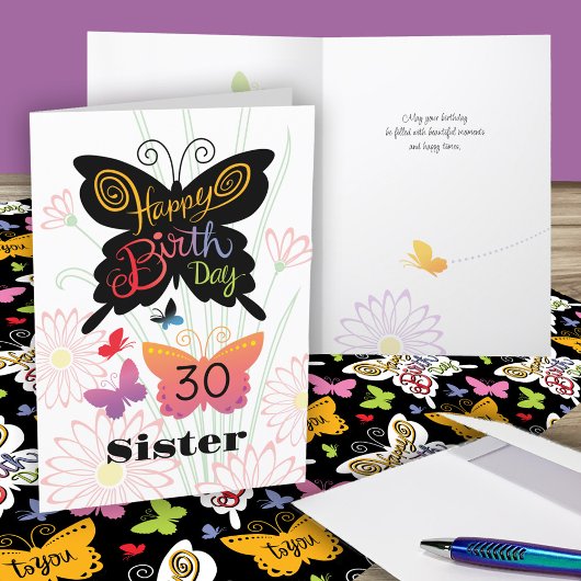 Carte d'anniversaire soeur