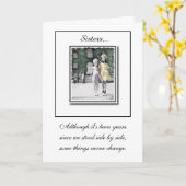 Carte d'anniversaire "Soeurs" (Fleur jaune)